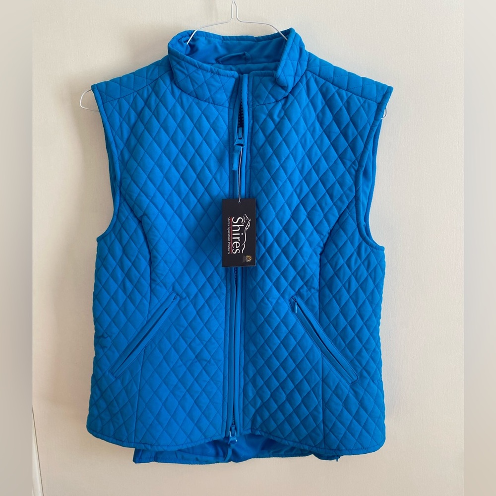 Shires Equestrian Montreal Waistcoat Vest Turquoise Large NWT